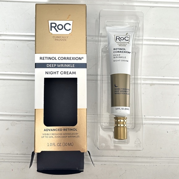 ROC Retinol Correxion Deep Wrinkle Night Cream 1.0 fl oz New in Package - Picture 2 of 3